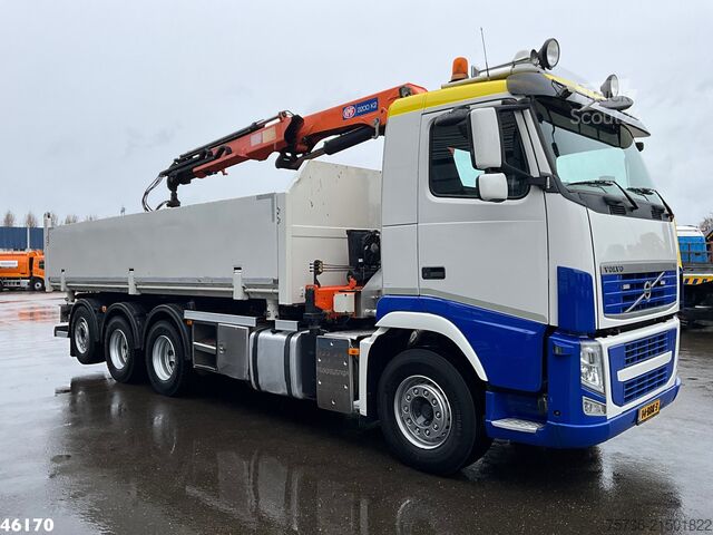 Benne à 3 côtés Volvo FH 420 8x4 HMF 22 Tonmeter laadkraan