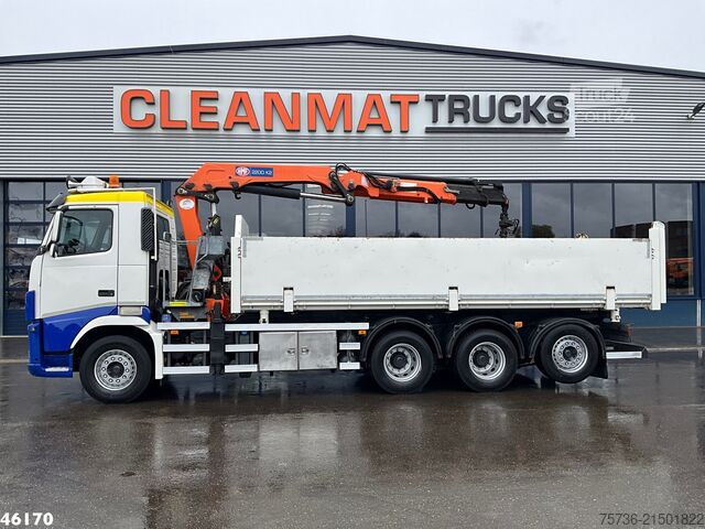 Benne à 3 côtés Volvo FH 420 8x4 HMF 22 Tonmeter laadkraan