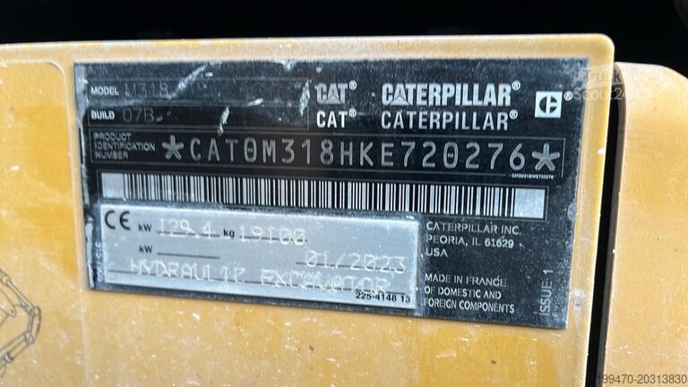 Gravemaskine på hjul Caterpillar M318D