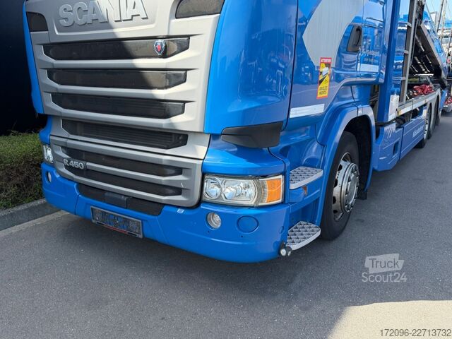 Biltransport lastbil SCANIA R450 Kässbohrer MetagoPro, VDI 2700, full 2016
