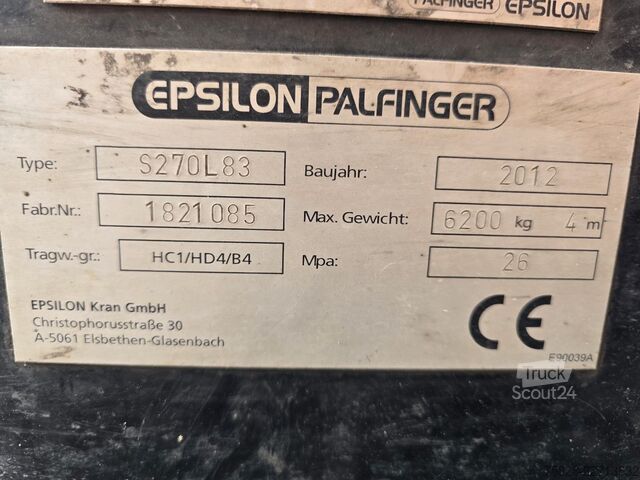Стандартный седельный тягач VOLVO FH500 / Holzkran Epsilon S270L / 70000 Kg GG