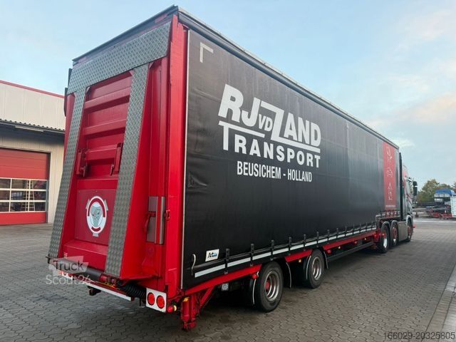 Lavbygd semitrailer MEUSBURGER 2-Achs-Gabelstaplertransporter Rampe Dhollandia