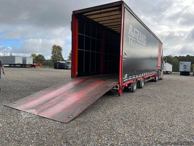 Lavbygd semitrailer MEUSBURGER 2-Achs-Gabelstaplertransporter Rampe Dhollandia
