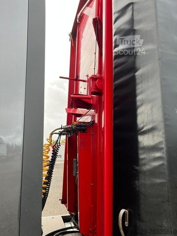 Открытый полуприцеп с тентом MEUSBURGER 2-Achs-Gabelstaplertransporter Rampe Dhollandia