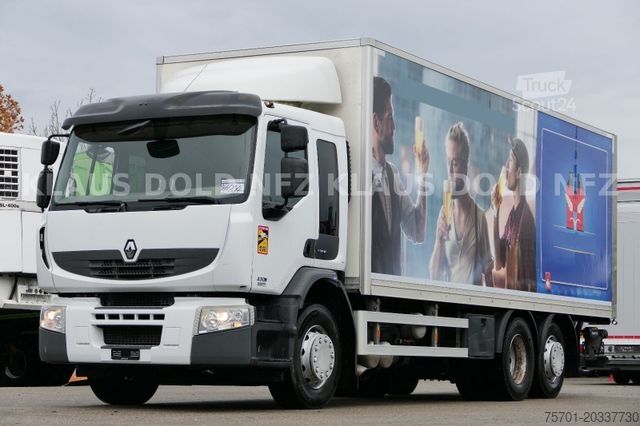 Kassevogn RENAULT Premium 430 6x2 Koffer Lift-/Lenkachse LBW EU5