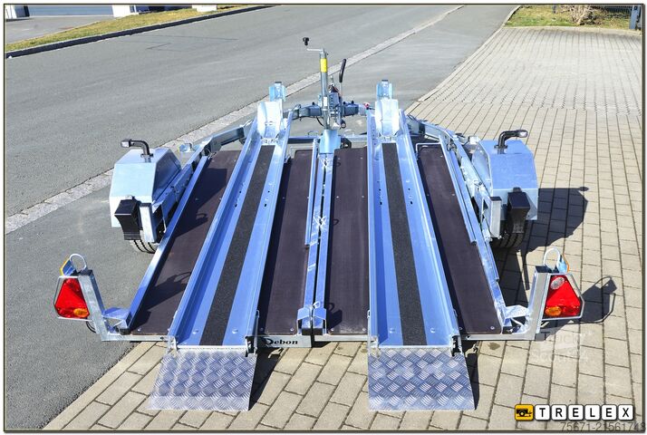 Kofferanhänger Debon RM2 Zweimotorradanhänger Einzelabsenkung