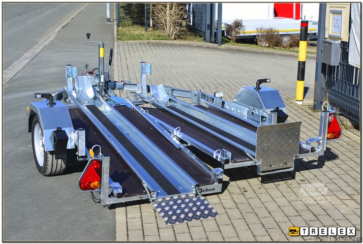 Kofferanhänger Debon RM2 Zweimotorradanhänger Einzelabsenkung