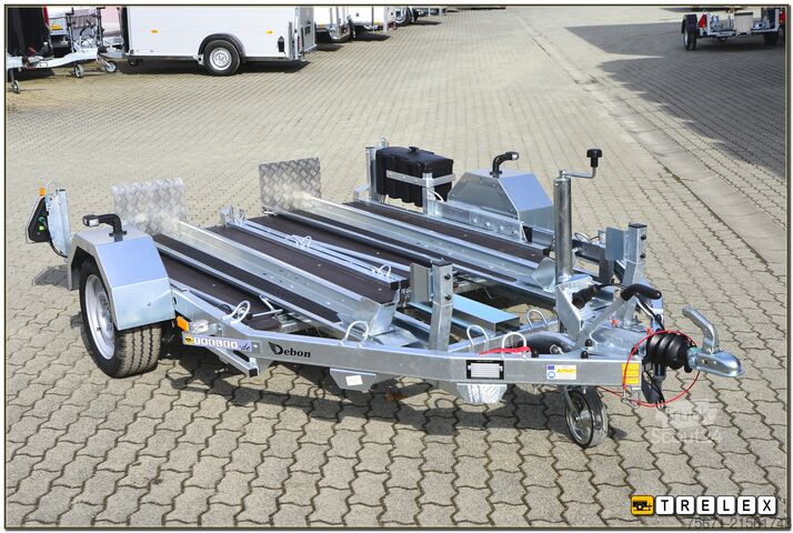 Kofferanhänger Debon RM2 Zweimotorradanhänger Einzelabsenkung