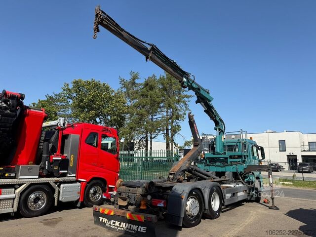 Containertransport (haakarmsysteem) MAN TGS 26.360 6x2 HOOKLIFT + CRANE TEREX ATLAS TLC...