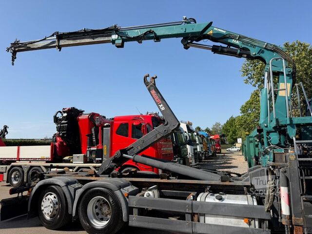 Containertransport (haakarmsysteem) MAN TGS 26.360 6x2 HOOKLIFT + CRANE TEREX ATLAS TLC...