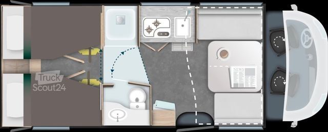 Polointegrovaný karavan CHAUSSON 797 Sweet Line ~ 4,1t - 3,5t MÖGLICH ~ `26