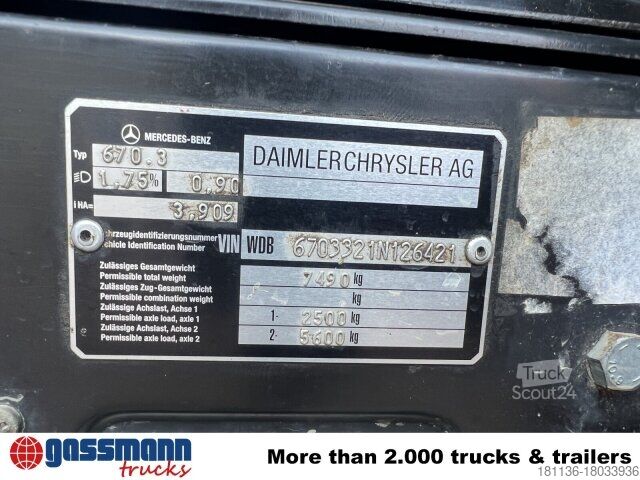 Vyklápacia dodávka Mercedes-Benz Vario 816 D 4x2 Doka, 2x AHK, Meiller Kipper