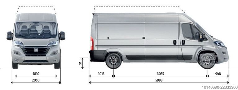 Høy tak varebil FIAT Ducato Multicab 35 L4H2 180 AT AHK Tachograph
