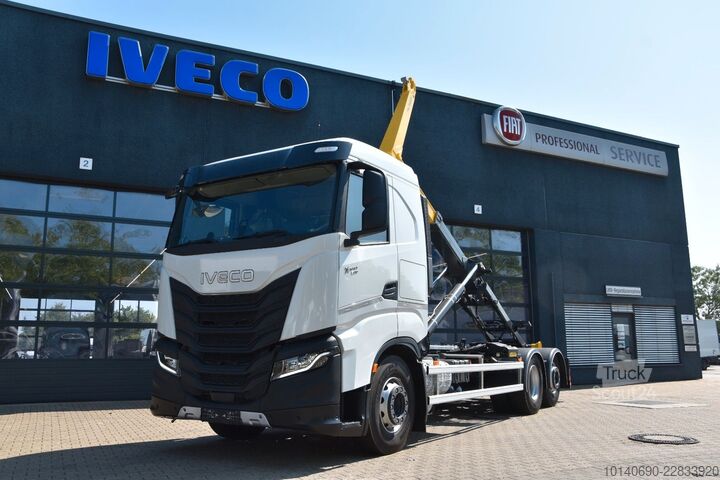 Camion benne à bras amovible IVECO X-WAY AS280X50Y-PS Abrollkipper PALFINGER HT20TE