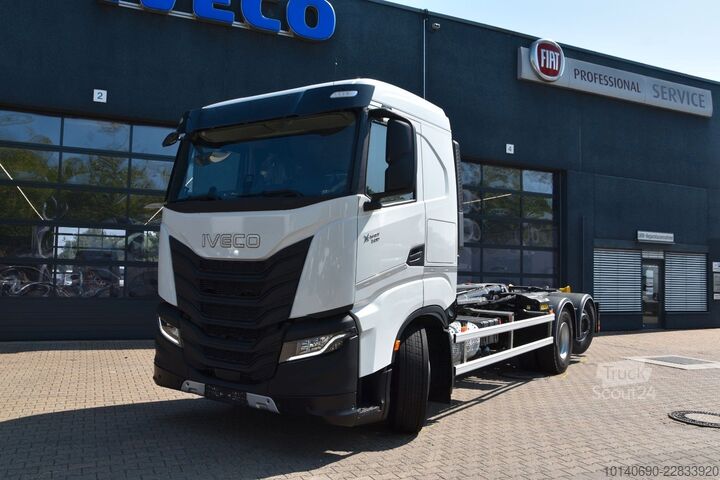 Camion benne à bras amovible IVECO X-WAY AS280X50Y-PS Abrollkipper PALFINGER HT20TE
