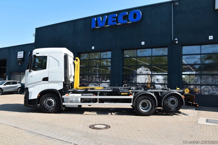 Camion benne à bras amovible IVECO X-WAY AS280X50Y-PS Abrollkipper PALFINGER HT20TE