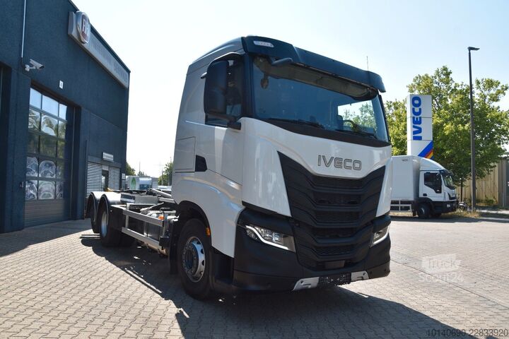 Camion benne à bras amovible IVECO X-WAY AS280X50Y-PS Abrollkipper PALFINGER HT20TE