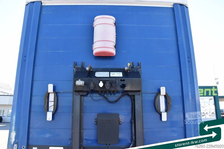 Auflieger mit Pritsche & Plane SCHWARZMÜLLER Bordwandtautliner Palettenkasten Liftachse