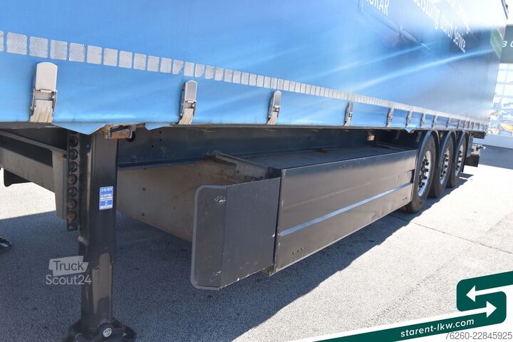 Auflieger mit Pritsche & Plane SCHWARZMÜLLER Bordwandtautliner Palettenkasten Liftachse