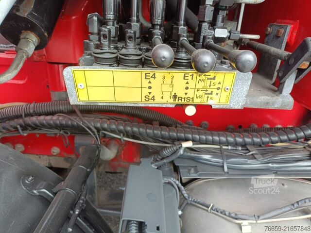 LKW mit Kofferaufbau DAF CF 510 8x2 pianale con gru Fassi 6 sfili idraulici