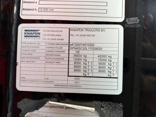 Fond mouvant Knapen Trailers K200 85m3 Stuuras/Lenkachse Cargo Floor 10MM Al...