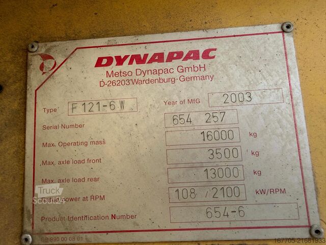 Radfertiger Dynapac F121-6W