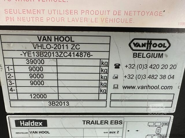 Транспорт на контейнери Van Hool 20FT ADR CHASSIS / empty weight 3.300kg / SAF D...