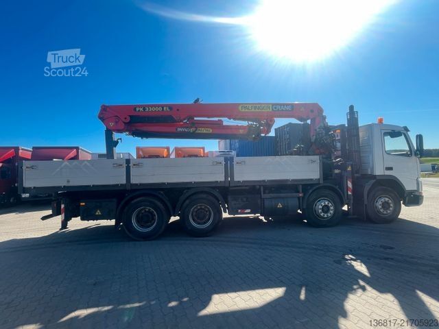 LKW mit Pritsche (offen) VOLVO FM12 8x4BB KIPPER KRAN PK33000ELB Fly-Jib WINDE