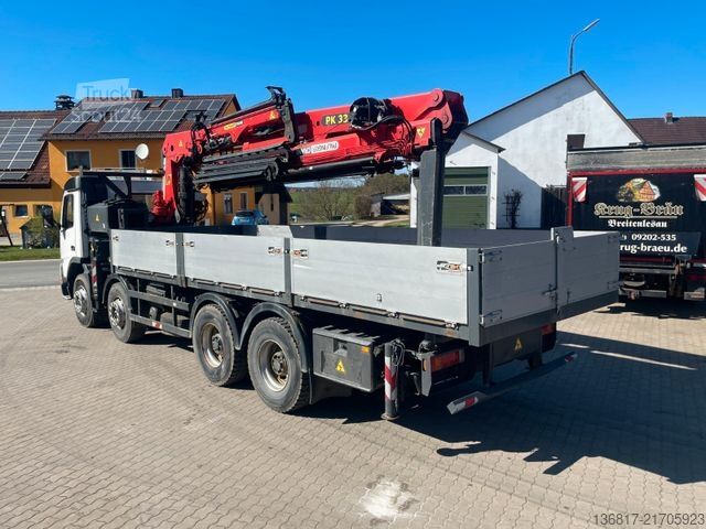 LKW mit Pritsche (offen) VOLVO FM12  8x4BB KIPPER KRAN PK33000ELB Fly-Jib WINDE