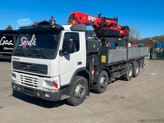 LKW mit Pritsche (offen) VOLVO FM12 8x4BB KIPPER KRAN PK33000ELB Fly-Jib WINDE