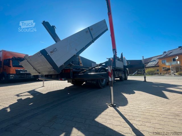 LKW mit Pritsche (offen) VOLVO FM12  8x4BB KIPPER KRAN PK33000ELB Fly-Jib WINDE