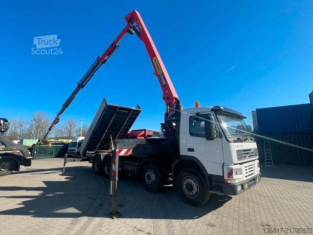LKW mit Pritsche (offen) VOLVO FM12  8x4BB KIPPER KRAN PK33000ELB Fly-Jib WINDE