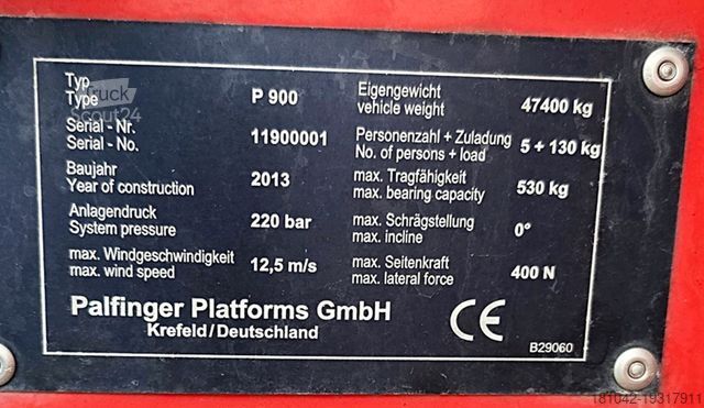 Platformă de lucru PALFINGER P900