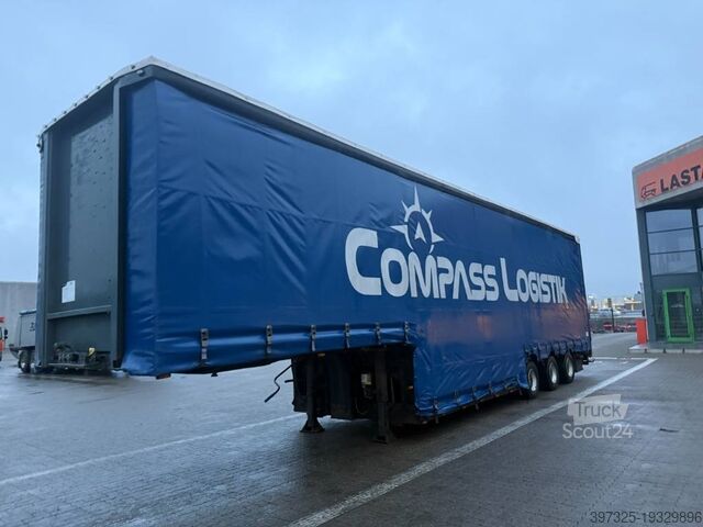 Skjutbara presenningar Kromhout Curtain stepdeck/Plane tiefbettauflieger/Nedbygget