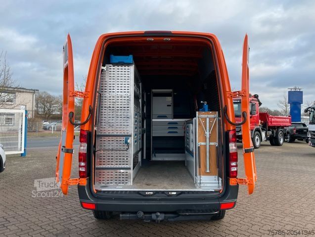Højt tag varevogn MERCEDES-BENZ Sprinter 314 CDI KA L2H2/ AC/ AHK 2.8/ Werkstatt