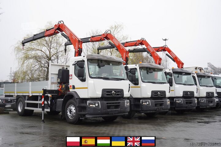 Plošina so žeriavom Renault C280 DTI 8/ FASSI crane F135A.22/ 8units