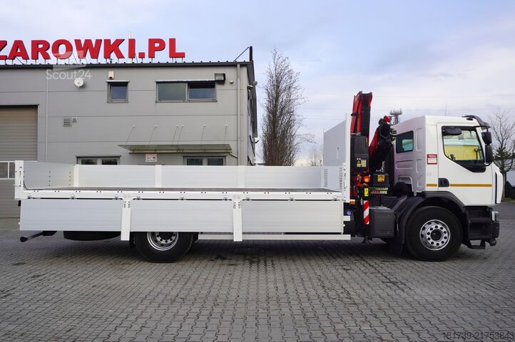 Plošina so žeriavom Renault C280 DTI 8/ FASSI crane F135A.22/ 8units