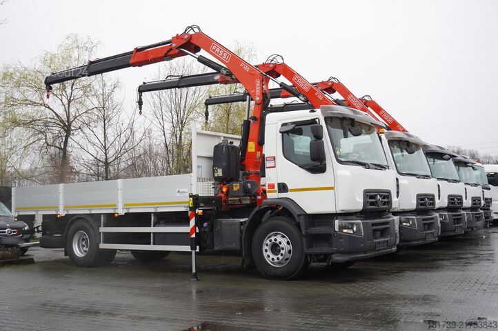 Plošina so žeriavom Renault C280 DTI 8/ FASSI crane F135A.22/ 8units