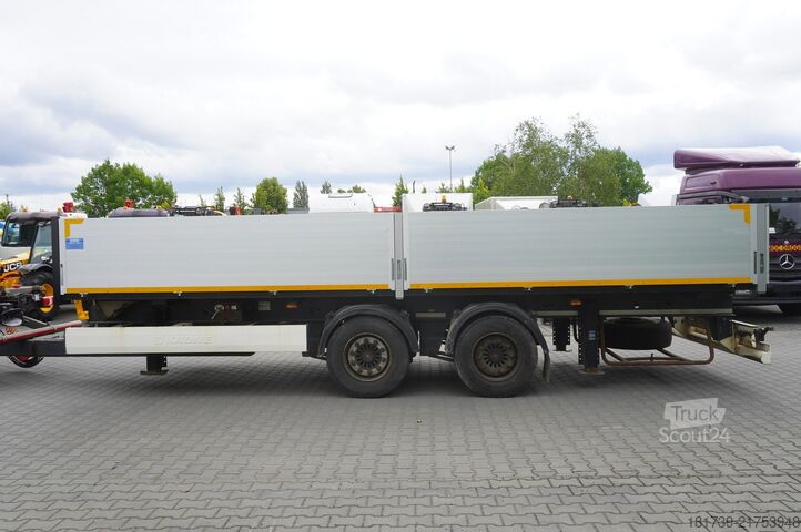 Inşaat römorku Krone construction trailer / Flatbed 18 pallet