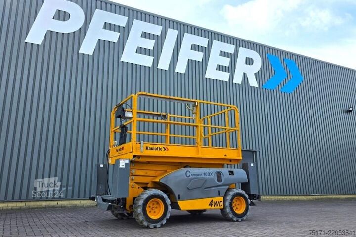 رفع المقص Haulotte COMPACT 10DX Diesel, 4x4 Drive, 10.2m Working Heig