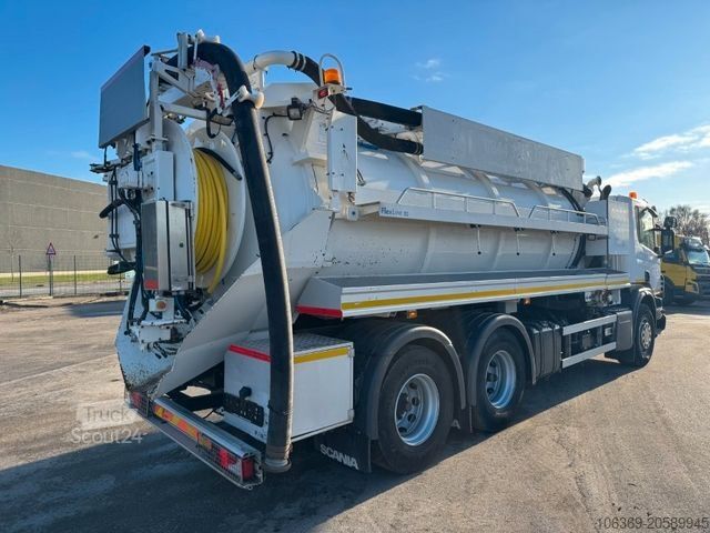 Camion-citerne à vide SCANIA P360 Euro 6 6x4 Hvidtved Larsen FlexLine 312