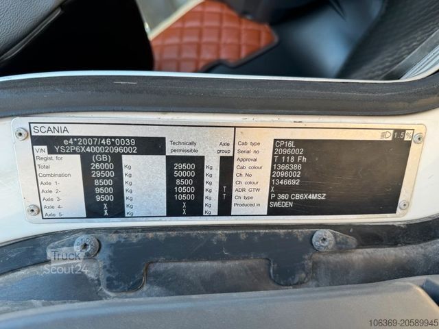 Vakuuma autocisterna SCANIA P360 Euro 6 6x4 Hvidtved Larsen FlexLine 312