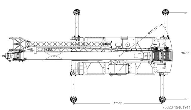 Arazi vinci Terex RT110 QUADSTAR ROUGH TERRAIN CRANE + JIB + 2x LIER