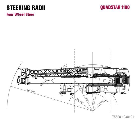 Arazi vinci Terex RT110 QUADSTAR ROUGH TERRAIN CRANE + JIB + 2x LIER