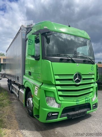 Flatbed truck with tarp MERCEDES-BENZ 2548LL 6x2 E6,-New Motor-Lift-Lenkachse,Retarder