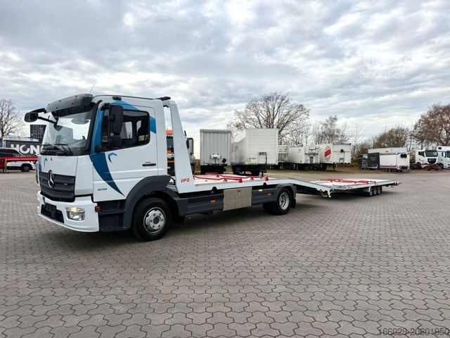 Biltransport lastbil MERCEDES-BENZ Atego 918L Autotransporter mit BFZ Anhänger