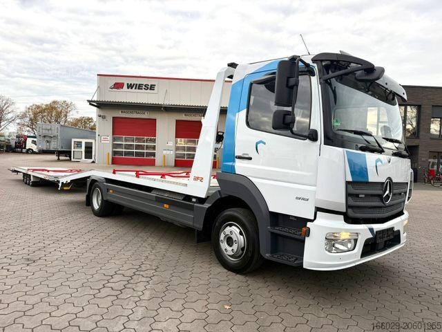 Biltransport lastbil MERCEDES-BENZ Atego 918L Autotransporter mit BFZ Anhänger
