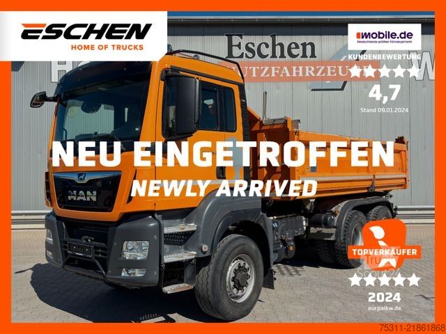 Tre-sidet tipbil MAN TGS 26.500 6x6H MEILLER*3S-Kipper*Bordmatik*Navi