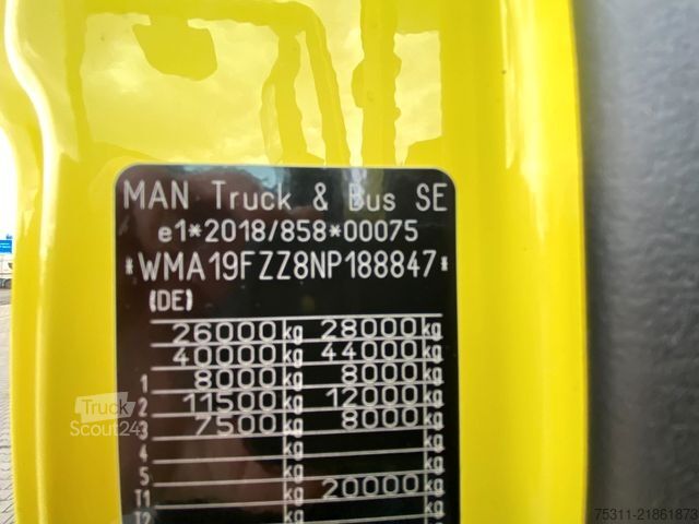 Roll-off-kippi kuorma-auto MAN TGS 26.470 MEILLER RK 21.65*Lift/Lenk*Retarder
