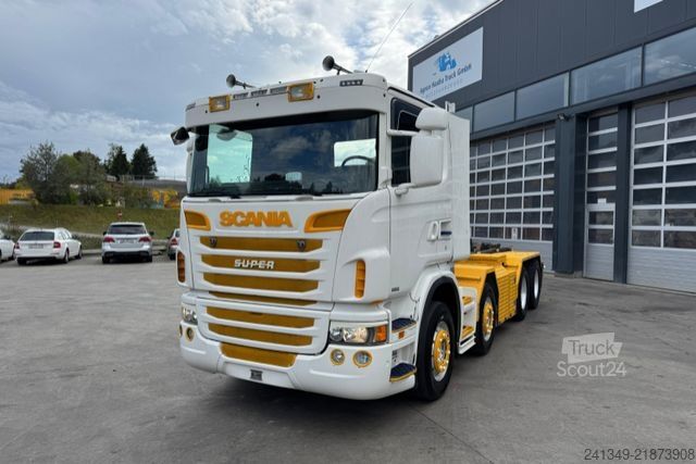 Φορτηγό γερανός roll-off SCANIA G480 8x4 Abroll Sobag